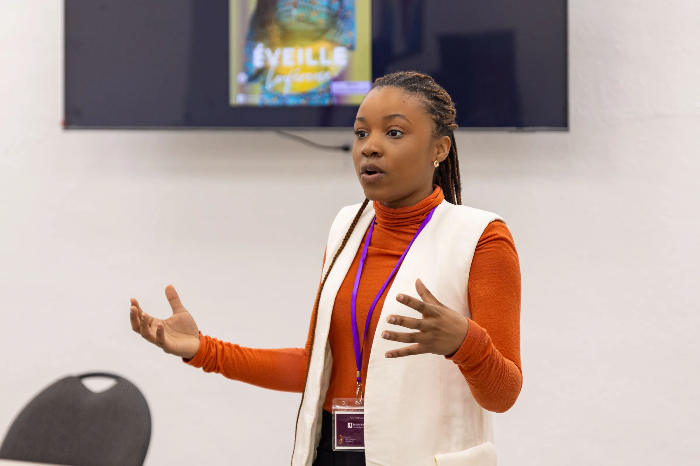 Trainer leading an interactive workshop